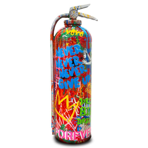Mr. Brainwash- Stencil and Mixed Media on Fiberglass Sculpture "Fire Extinguisher, 2026"