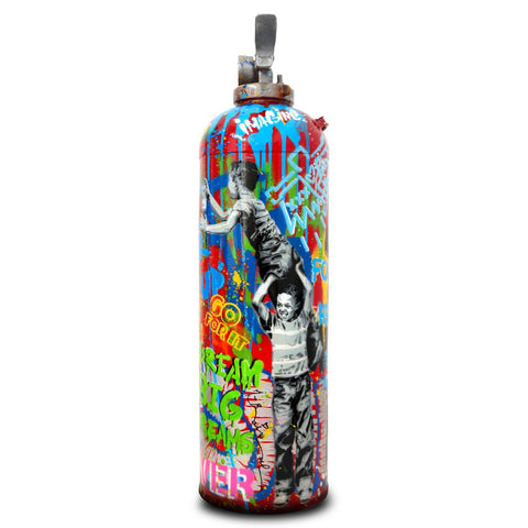 Mr. Brainwash- Stencil and Mixed Media on Fiberglass Sculpture "Fire Extinguisher, 2026" -2