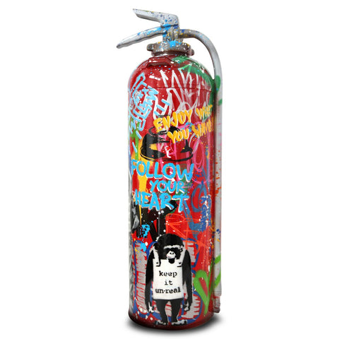 Mr. Brainwash- Stencil and Mixed Media on Fiberglass Sculpture "Fire Extinguisher, 2026" -3