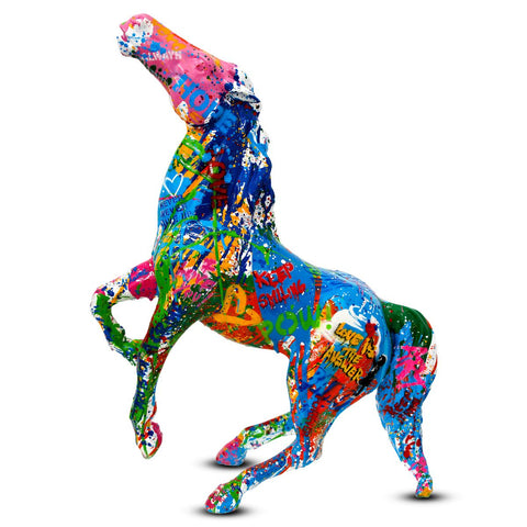 Mr. Brainwash- Stencil and Mixed Media on Fiberglass Sculpture "Horse, 2026" -2