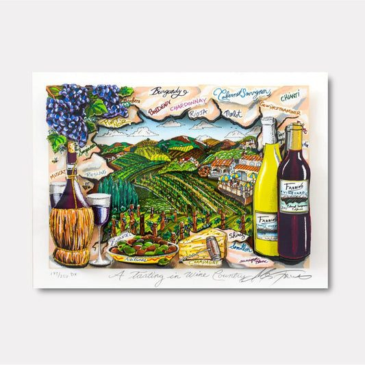 A Tasting in Wine Country - Gol Art