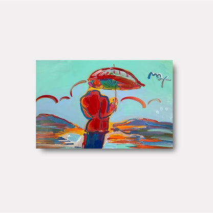 Umbrella Man at Sea - Gol Art