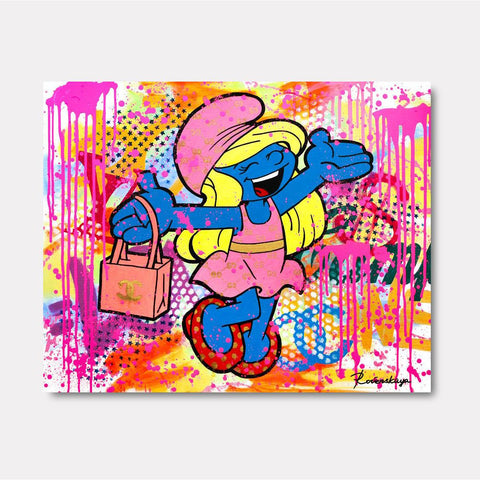 Lady in Blue - Gol Art