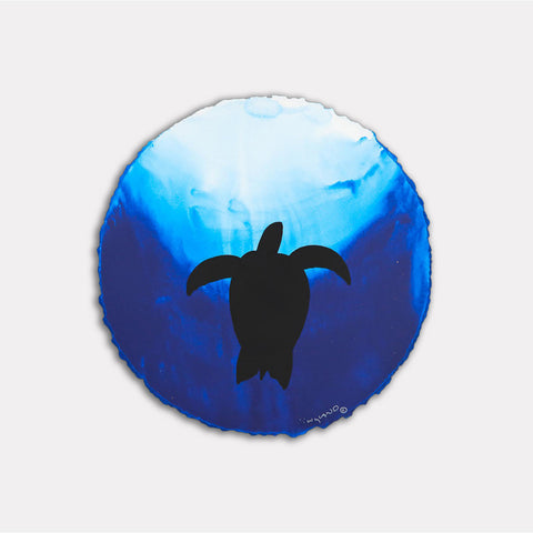 Tutle Rising In The Blue Sea - Gol Art