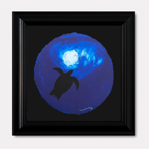 Tutle In A Deep Blue Sea - Gol Art