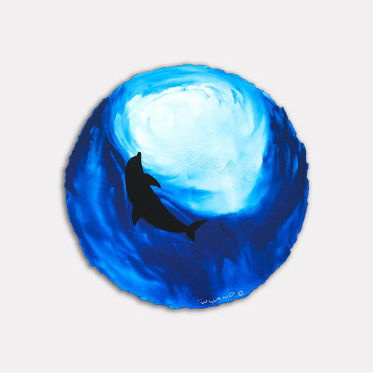 Dolphin In The Deep Blue Sea - Gol Art