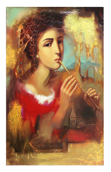 Taras Sidan- Original Oil on Canvas "Musician"