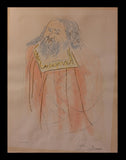 Salvador Dali- Watercolor on Etching "King David"