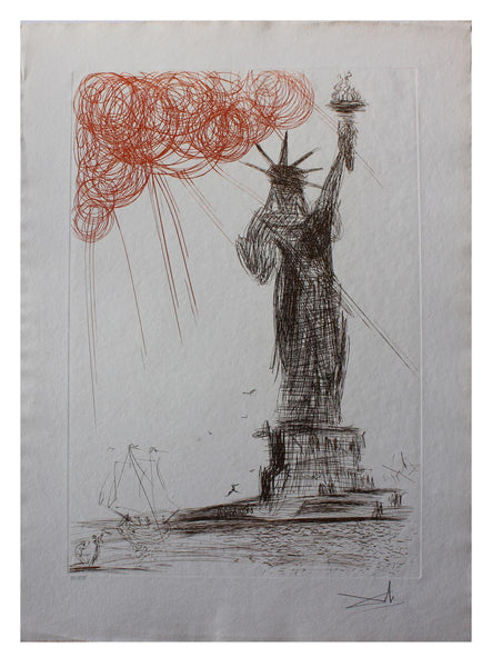 Salvador Dali- Original Engravings  "Statue of Liberty"