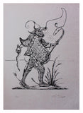 Salvador Dali- Original Lithograph from Gouache and Collage "Les Songes Drolatiques de Pantagruel"