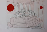 Salvador Dali- Original Etching with color "The Art Institute"
