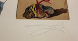 Salvador Dali- Original Engravings with Lithographic Color "Dali Martian Muni Double Microscope Holoelectronique"