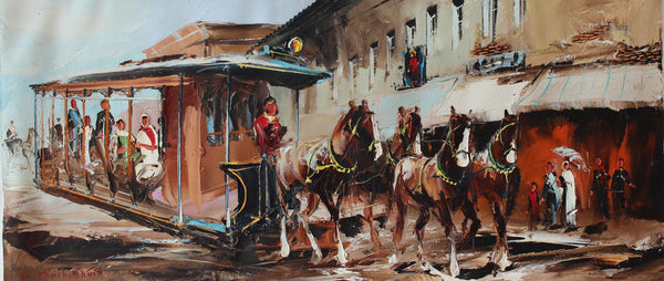 Shalva Phachoshvili- Original Oil on Canvas "Long Journey Home"