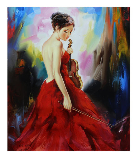 Taras Sidan- Original Oil on Canvas "Classic Girl"