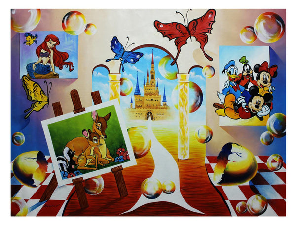 Alexander Astahov- Original Oil on Canvas "Journey to Disneyland"