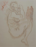 Salvador Dali- Original Color Woodcut on B.F.K. Rives Paper "Purgatory Canto 19"