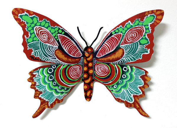 Patricia Govezensky- Original Painting on Cutout Steel "Butterfly CLVIII"