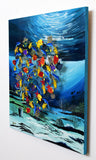 Vera V. Goncharenko- Original Painting on Cutout Steel and Board "Deep Sea Love"