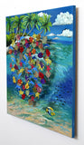 Vera V. Goncharenko- Original Painting on Cutout Steel and Board "Love in the Island"