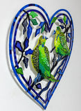 Patricia Govezensky- Original Painting on Laser Cut Steel "Love Birds IIII"