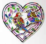 Patricia Govezensky- Original Painting on Laser Cut Steel "Love Birds V"