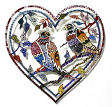 Patricia Govezensky- Original Painting on Laser Cut Steel "Love Birds VI"