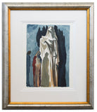 Salvador Dali- Original Color Woodcut on B.F.K. Rives Paper "Inferno 10"