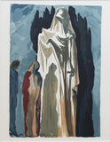Salvador Dali- Original Color Woodcut on B.F.K. Rives Paper "Inferno 10"