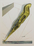 Salvador Dali- Original Color Woodcut on B.F.K. Rives Paper "Inferno 14"