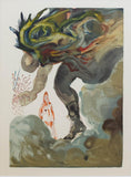 Salvador Dali- Original Color Woodcut on B.F.K. Rives Paper "Inferno 31"