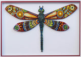 Patricia Govezensky- Original Painting on Laser Cut Steel "Dragonfly XXXII"