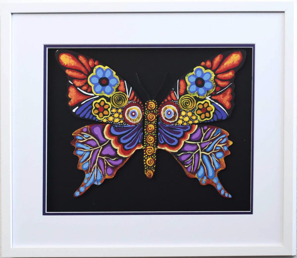 Patricia Govezensky- Original Painting on Laser Cut Steel "Butterfly CCXXIII"