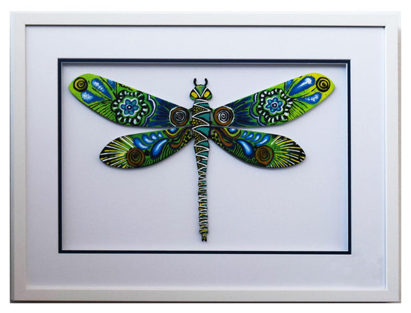 Patricia Govezensky- Original Painting on Laser Cut Steel "Dragonfly XL"