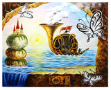 Eugene Poliarush- Original Oil on Canvas "Musical Boat"