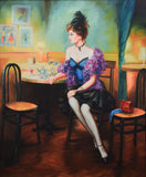 Taras Sidan- Original Giclee on Canvas "Dinner"