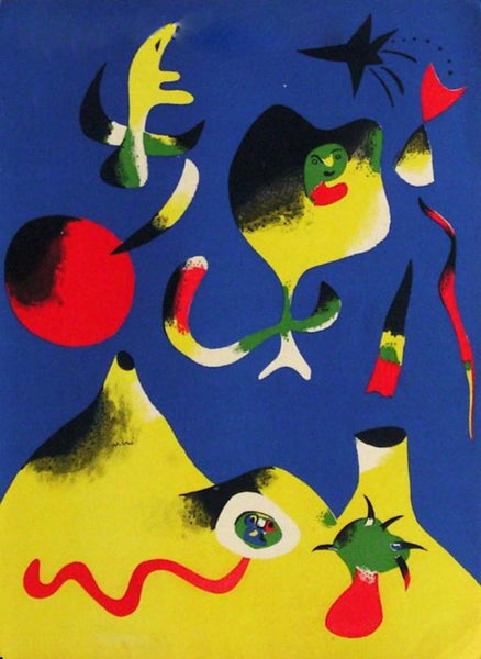 Joan Miro- Lithograph "L'air"
