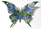 Patricia Govezensky- Original Painting on Cutout Steel "Butterfly CCXLIII"