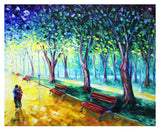 Svyatoslav Shyrochuk- Original Oil on Canvas "Hugging in Park"
