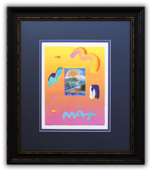 Peter Max- Original Mixed Media "Without Borders Ver. III #98"