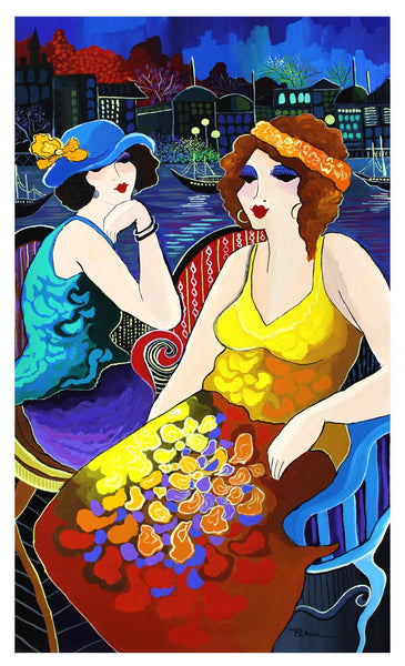 Patricia Govezensky- Original Acrylic on Canvas "Night in Venice"