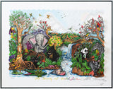 Charles Fazzino- 3D Construction Silkscreen Serigraph "The Serenity Of The Wildlife"
