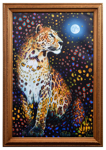 Vera V. Goncharenko- Original Giclee on Canvas "Looking At The Moon"