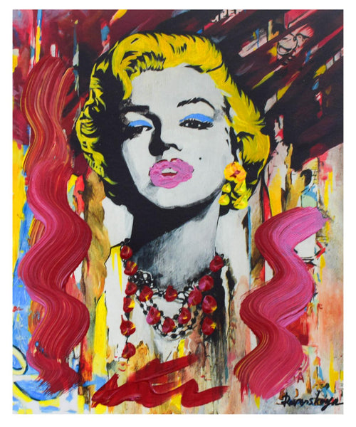 Nastya Rovenskaya- Mixed Media "Marilyn Monroe II"