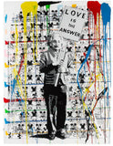 Mr. Brainwash (Born 1966)- Original Mixed Media on Paper "Einstein no. 1, 2015"