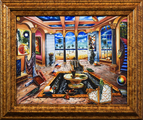 Alexander Astahov- Original Giclee on Canvas "Beach House"