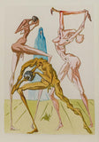 Salvador Dali- Original Color Woodcut on B.F.K. Rives Paper "Inferno 26"