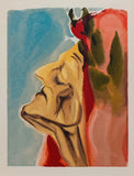 Salvador Dali- Original Color Woodcut on B.F.K. Rives Paper "Paradise 7"