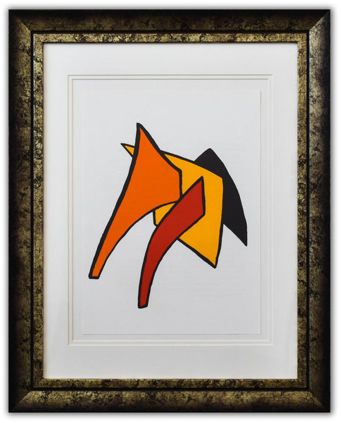 Alexander Calder- Lithograph "DLM141 - Lune jaune et porc qui pique"