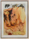 Salvador Dali- Original Color Woodcut on B.F.K. Rives Paper "Purgatory 9"