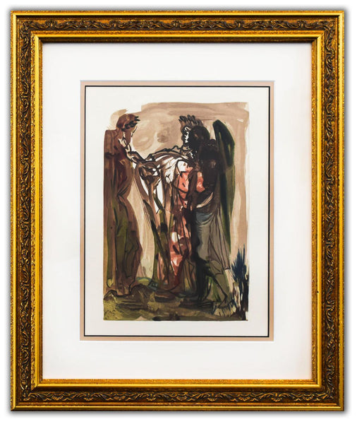 Salvador Dali- Original Color Woodcut on B.F.K. Rives Paper "Purgatory 11"